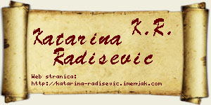 Katarina Radišević vizit kartica